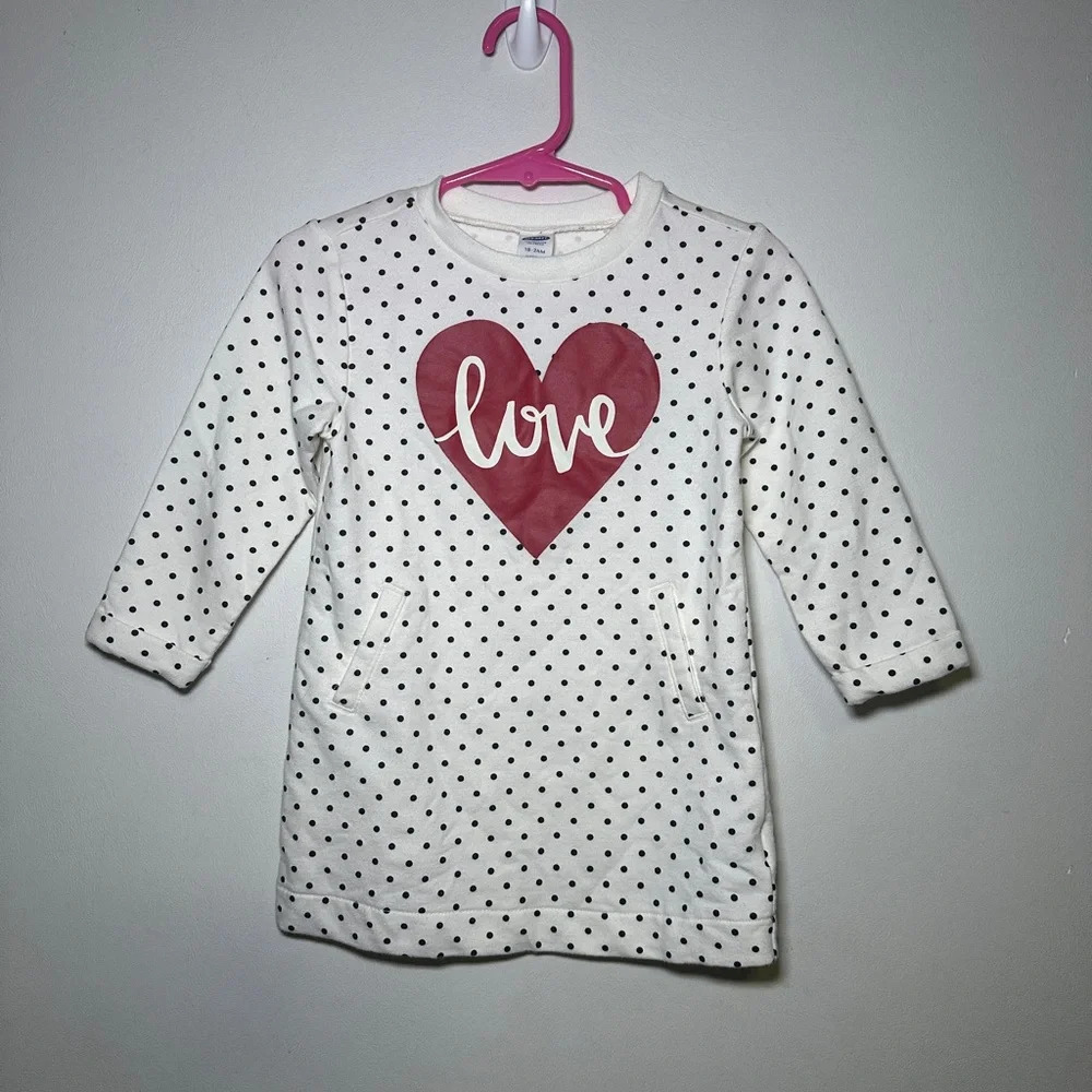 Old Navy Polka Dot Long Sleeve Dress Size 18-24 months